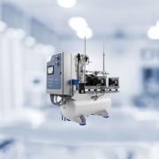 Central de vacío clínico con compresores dúplex instalada en entorno hospitalario, bajo norma NFPA 99