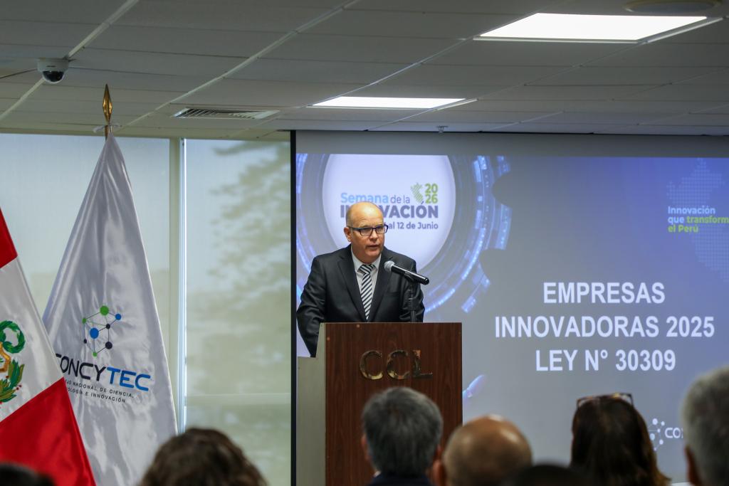 Sandro Stapleton Ponce, Vicepresidente de la Cámara de Comercio de Lima en la Inauguración del evento.